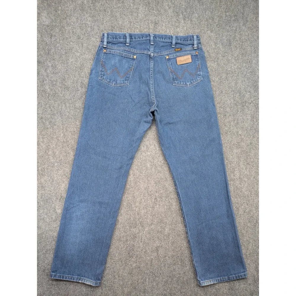 Vtg Wrangler Mens Jeans 35x31 Regular‎ Fit Blue Denim Classic Casual Pants